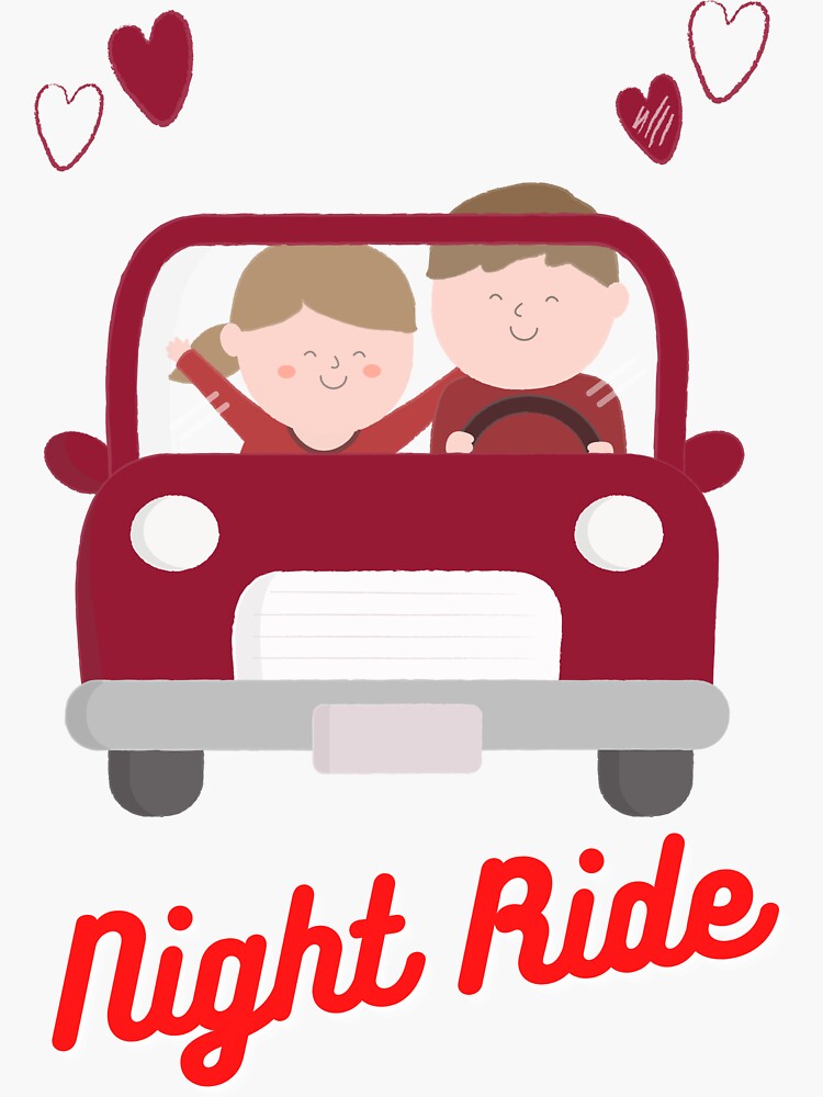 "Night Ride" Sticker for Sale by ETSH1111 Redbubble