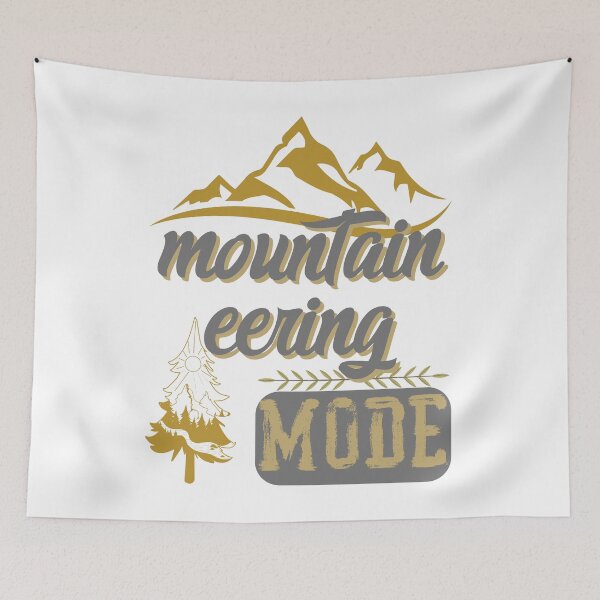 Item preview, mountain eering mode, forest river sun inside tree pine designed and sold by movie-popcorn.