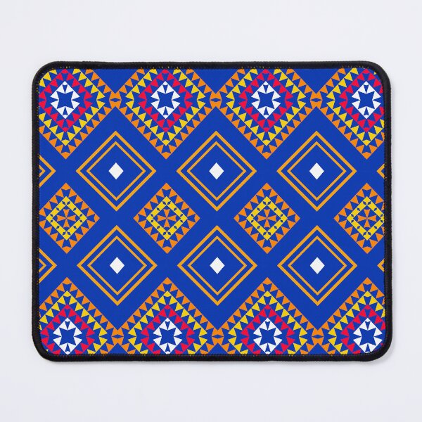 Item preview, Shapes on a blue background pattern designed and sold by lalylaura.