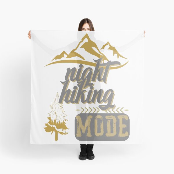 Item preview, night hiking mode, forest river sun inside tree pine designed and sold by movie-popcorn.