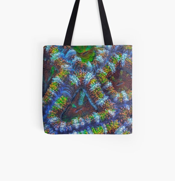 Acanthastrea coral All Over Print Tote Bag