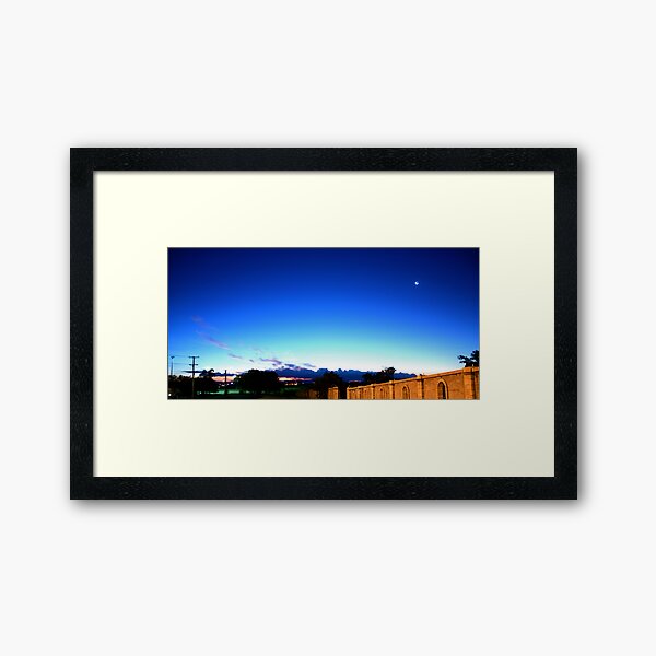 Blue Ring Horizon Framed Art Print