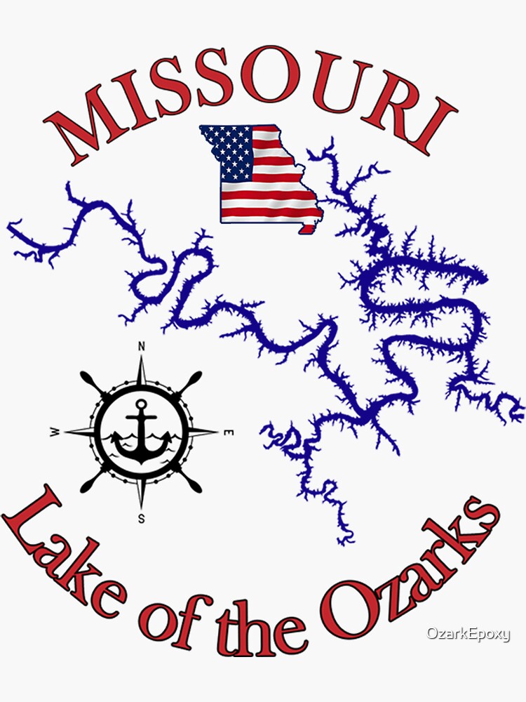 Lake Of The Ozarks Missouri Lake Life Sticker For Sale By Ozarkepoxy Redbubble 1108