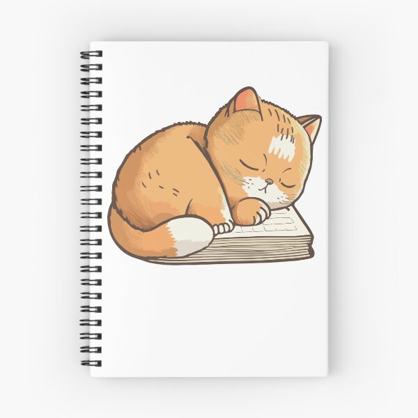 Item preview, Cute Cat Napping on a Book designed and sold by FOURWORDCREATE.