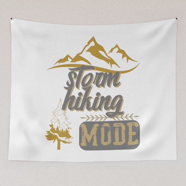Item preview, storm hiking mode, forest river sun inside tree pine designed and sold by movie-popcorn.
