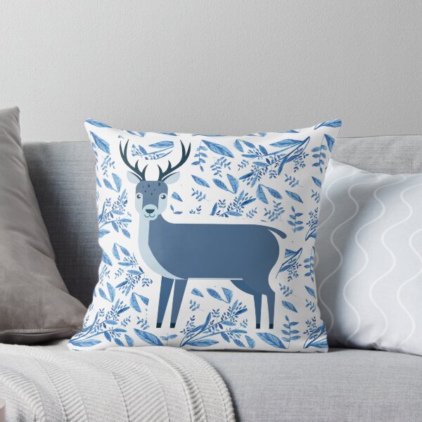 Item preview, Deer among the floral pattern designed and sold by huntercolgate.