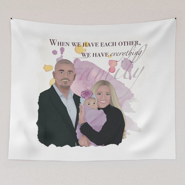 Item preview, Family portrait with an inspirational quote designed and sold by TrusteeDesign.