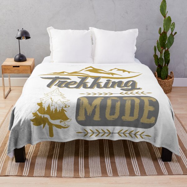 Item preview, trekking mode, forest river sun inside tree pine designed and sold by movie-popcorn.