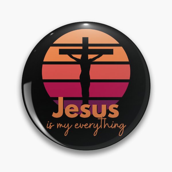 Item preview, Jesus is my everything. Retro Sunset with Silhouette Cross designed and sold by Brasilia.