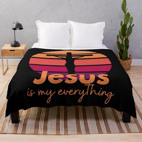 Item preview, Jesus is my everything. Retro Sunset with Silhouette Cross designed and sold by Brasilia.
