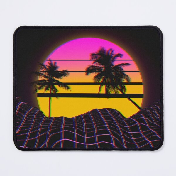 Item preview, 3d Retrowave/Vaporwave with palm trees designed and sold by Patriciapie.