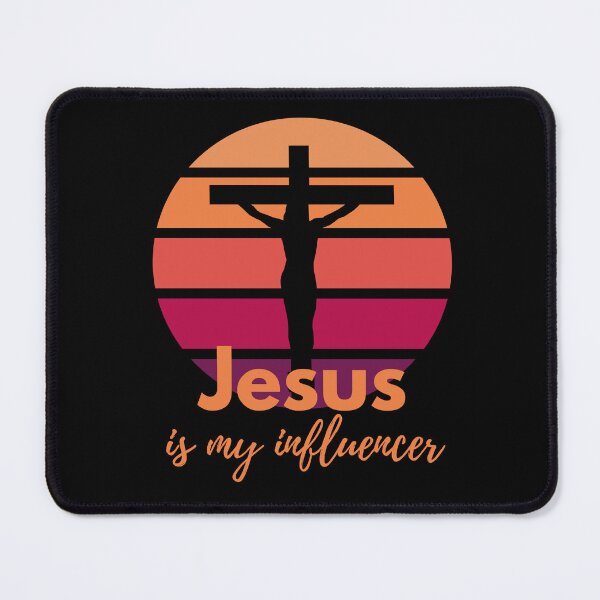 Item preview, Jesus is my influencer. Retro Sunset with Silhouette Cross designed and sold by Brasilia.