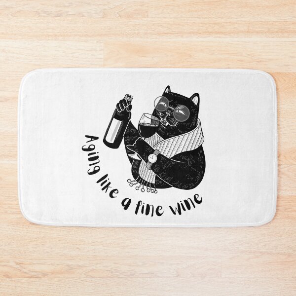 Item preview, Aging Like A Fine Wine Funny Cat Quote designed and sold by Oceanarium.