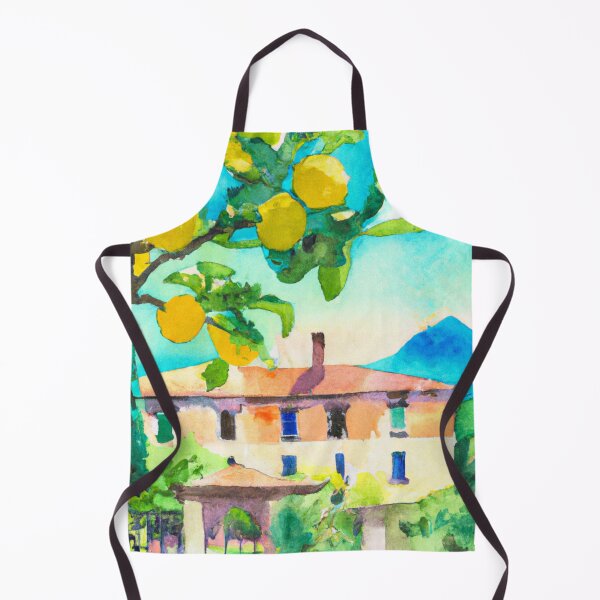 Item preview, Italian Landscape with Lemon Tree in Watercolor designed and sold by kiliteh.
