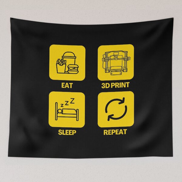 Item preview, Eat 3D Print Sleep Repeat designed and sold by Printint.