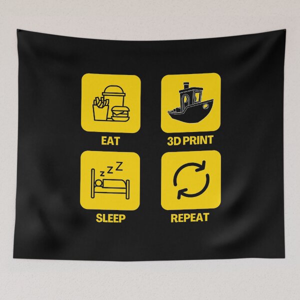 Item preview, Eat 3D Print Sleep Repeat designed and sold by Printint.