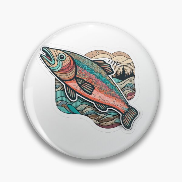 Item preview, Pacific Northwest Salmon Doodle designed and sold by ohkapi.