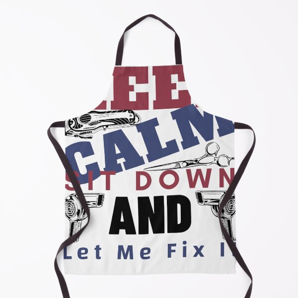 Item preview, Keep Calm Sit Down And Let Me Fix It, cool design for Barbers designed and sold by Sun Rise.