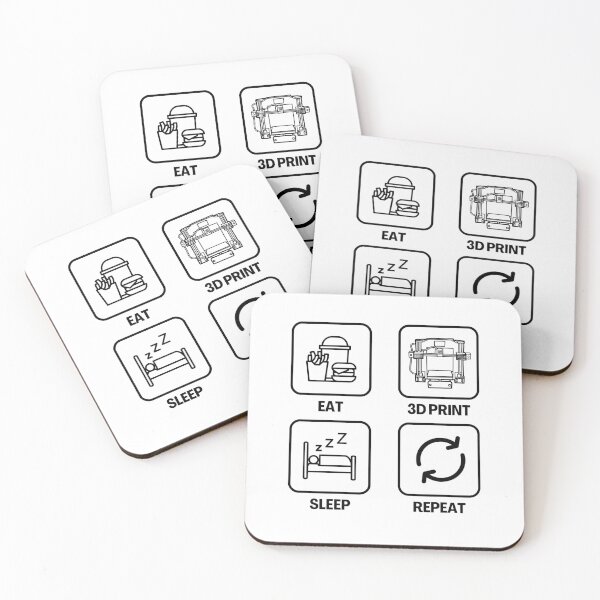 Item preview, Eat 3D Print Sleep Repeat designed and sold by Printint.