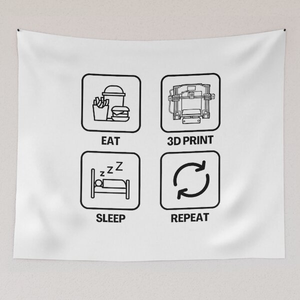 Item preview, Eat 3D Print Sleep Repeat designed and sold by Printint.