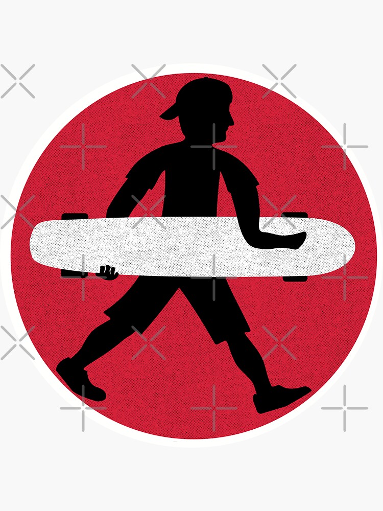Skateboarder Road Sign by Baylakestudio