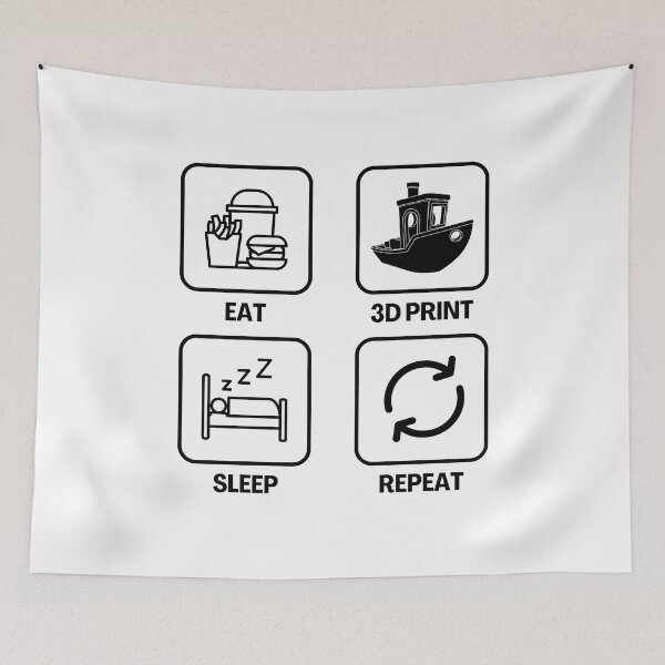 Item preview, Eat 3D Print Sleep Repeat designed and sold by Printint.