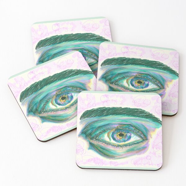 Item preview, Colorful Pink and Green Aesthetic Eye designed and sold by Harold-Inks.