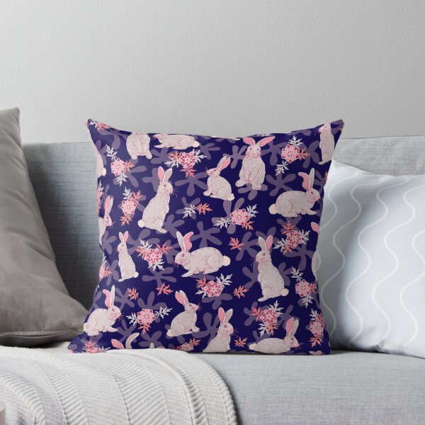Item preview, Conejitos en Flower Field_Navy designed and sold by ElaMilkoDESIGN.