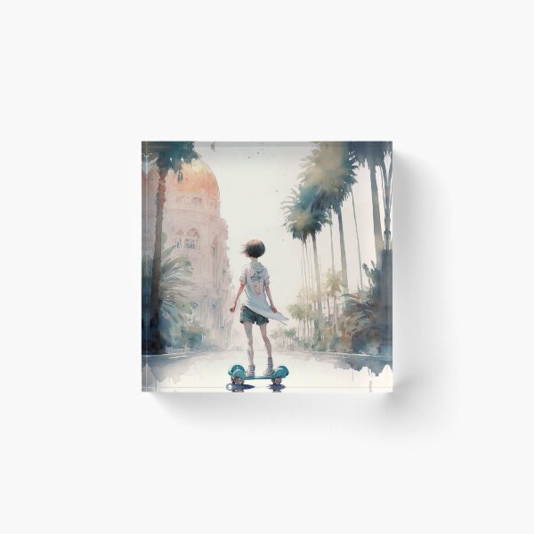 Skate Girl Acrylic Block