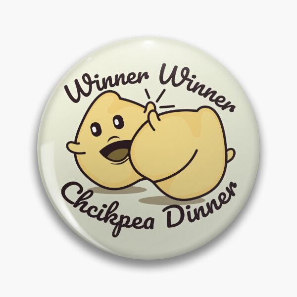 Item preview, Winner Winner Chickpea Dinner Cartoon highfive designed and sold by LovesLola.