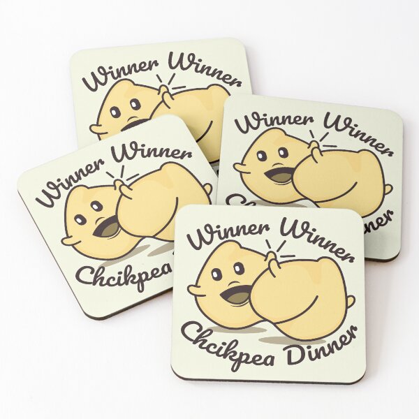 Item preview, Winner Winner Chickpea Dinner Cartoon highfive designed and sold by LovesLola.