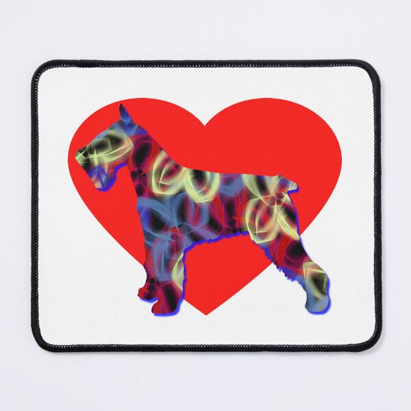 Item preview, I Heart My Schnauzer Dog Neon Butterflies Silhouette designed and sold by AMSonArt.