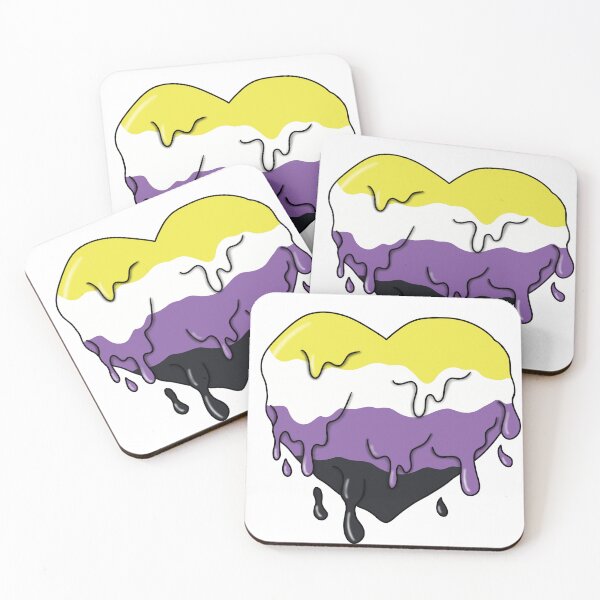 Item preview, Melting nonbinary heart  designed and sold by Becky-Marie.
