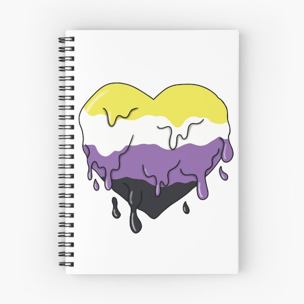 Item preview, Melting nonbinary heart  designed and sold by Becky-Marie.