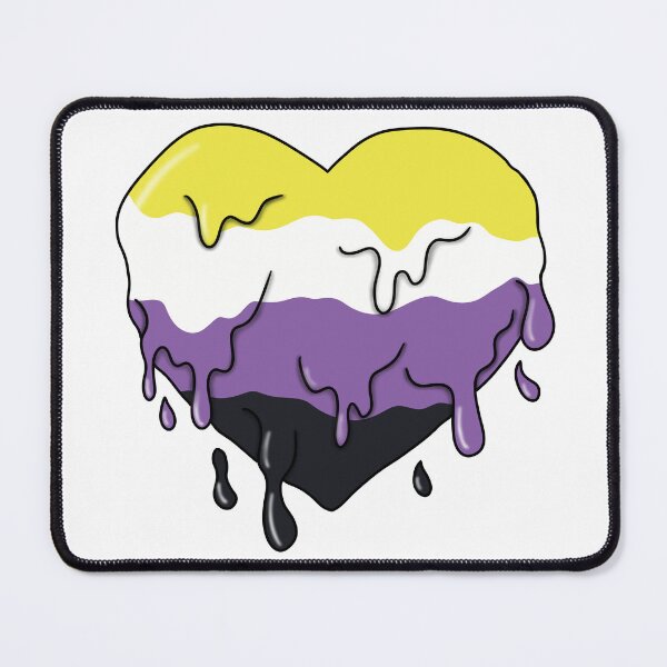 Item preview, Melting nonbinary heart  designed and sold by Becky-Marie.