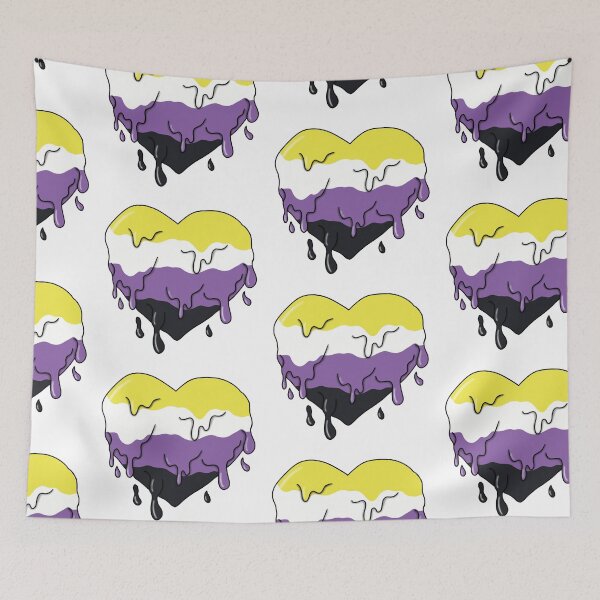 Item preview, Melting nonbinary heart  designed and sold by Becky-Marie.