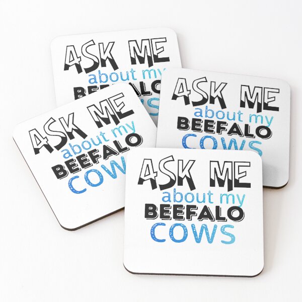 Item preview, White version of Ask me about my Beefalo Cows designed and sold by FarmsteadAcers.