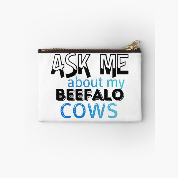 Item preview, White version of Ask me about my Beefalo Cows designed and sold by FarmsteadAcers.