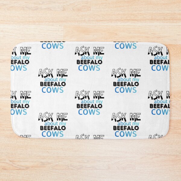 Item preview, White version of Ask me about my Beefalo Cows designed and sold by FarmsteadAcers.