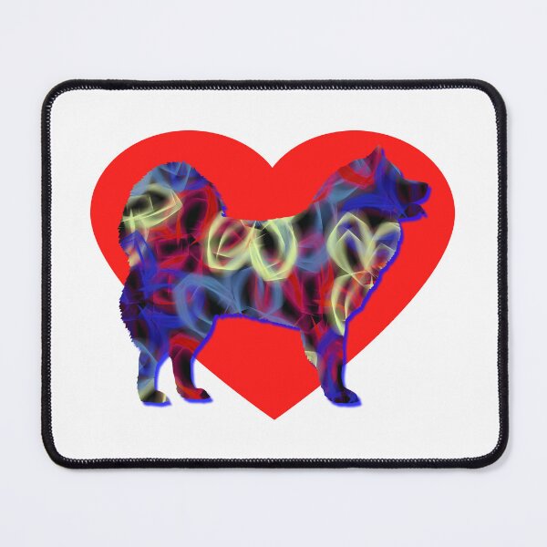 Item preview, I Heart My Samoyed Dog Neon Butterflies Silhouette designed and sold by AMSonArt.