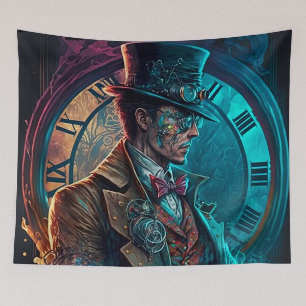 Item preview, Steampunk Time Lord designed and sold by ArtMadeByAI.