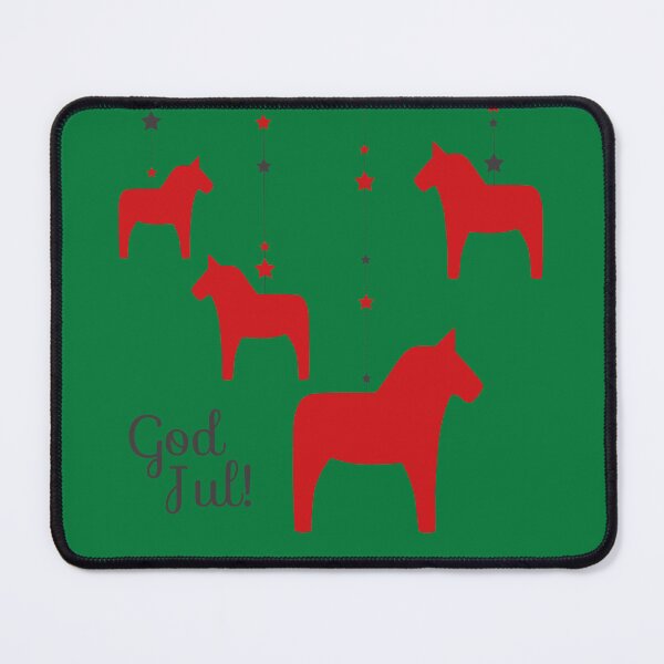 Item preview, God Jul Green and Red - Dala style designed and sold by Corduroy9.