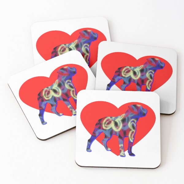 Item preview, I Heart My Rottweiler Dog Neon Butterflies Silhouette  designed and sold by AMSonArt.