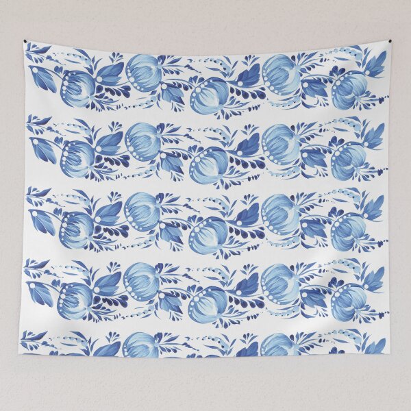 Item preview, Ukrainian art Petrykivka art Ukrainian interesting blue flowers designed and sold by Sunflower-7.