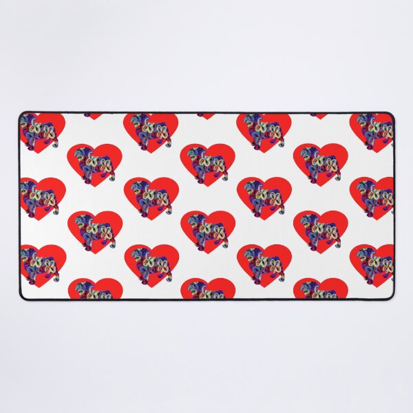 Item preview, I Heart My Pug Dog Neon Butterflies Silhouette designed and sold by AMSonArt.