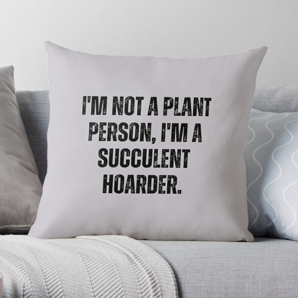 Giant white succulent Throw Pillow