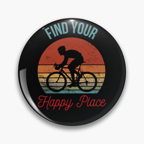 Item preview, Find Your Happy Place: Retro Sunset Bicyclist Silhouette designed and sold by BuyByButterfly.