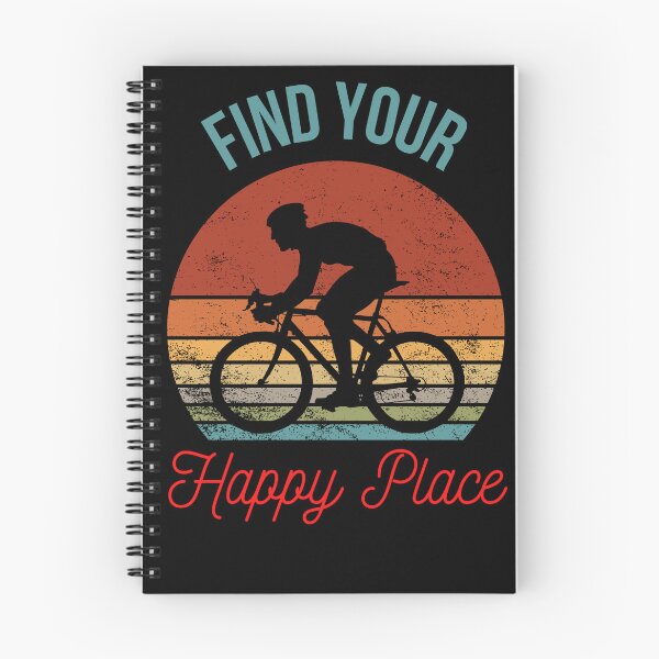 Item preview, Find Your Happy Place: Retro Sunset Bicyclist Silhouette designed and sold by BuyByButterfly.
