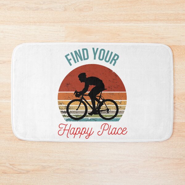 Item preview, Find Your Happy Place: Retro Sunset Bicyclist Silhouette designed and sold by BuyByButterfly.