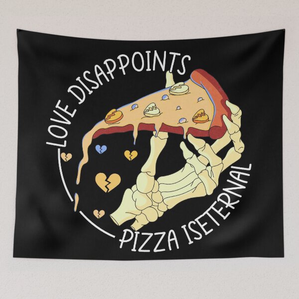 Item preview, vintage love pizza skeleton designed and sold by Astralia.